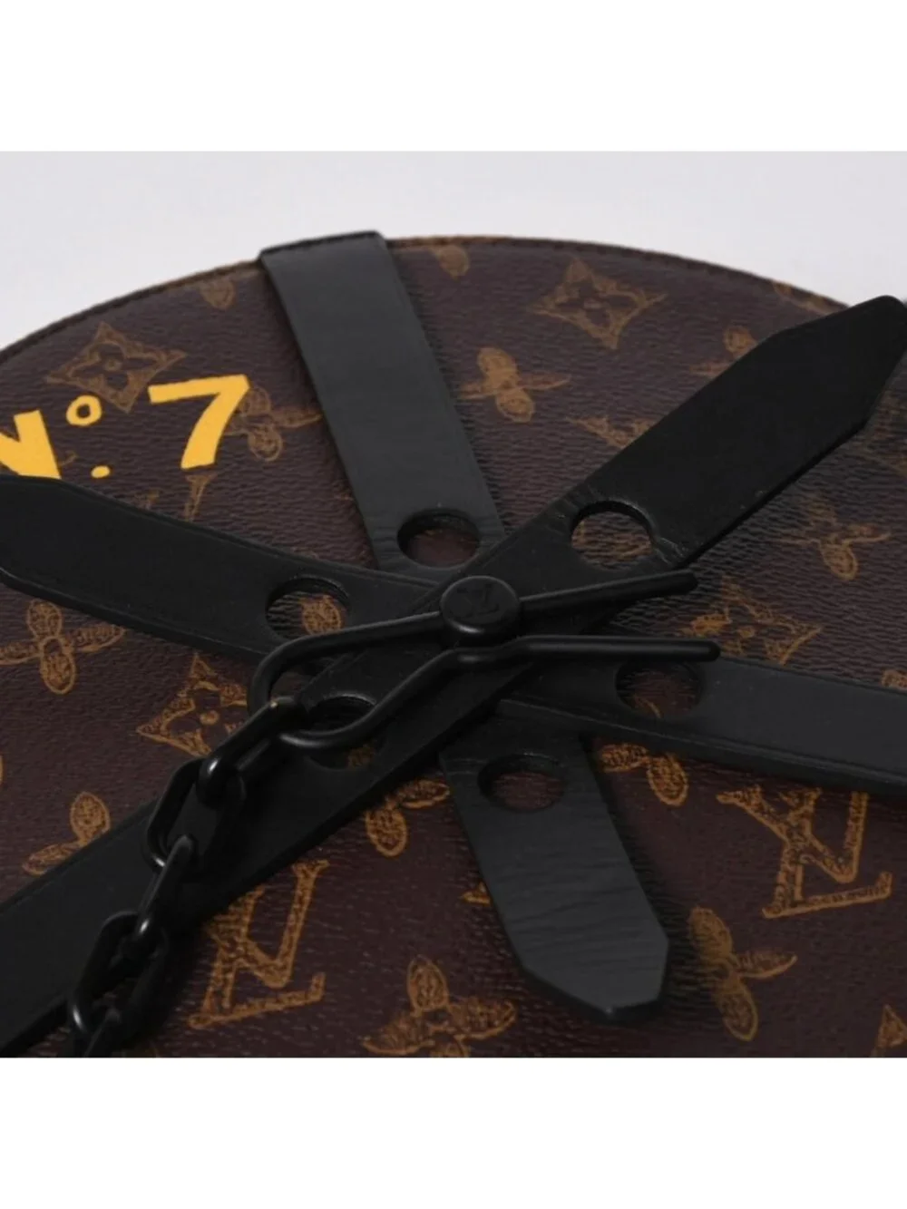 Louis Vuitton Wheel Box Shoulder Bag Monogram Canvas Calfskin Mud Black